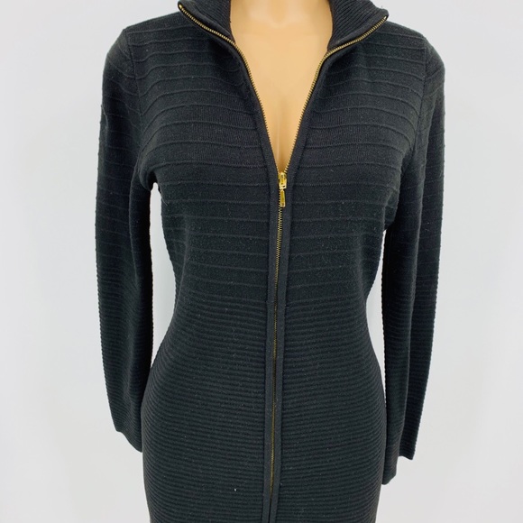 CALVIN KLEIN ZIP SWEATER DRESS - Picture 2 of 6